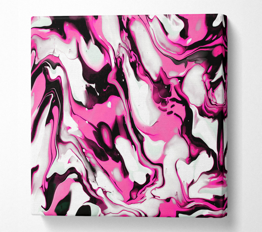  A Canvas Print of Fuchsia Flowing Swirls Canvas Art