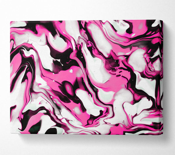  A Canvas Print of Fuchsia Flowing Swirls Canvas Art