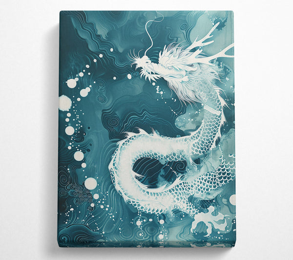  A Canvas Print of Teal Dragon Dreams Canvas Art