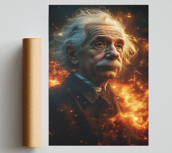 Albert Einstein Space Print