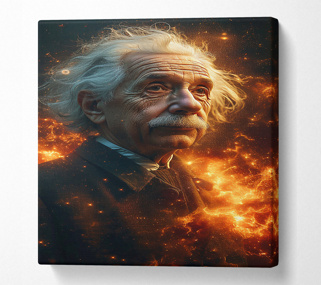  A Canvas Print of Albert Einstein Space Canvas Wall Art