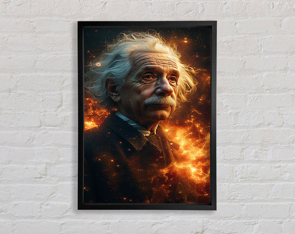 Albert Einstein Space Framed Print