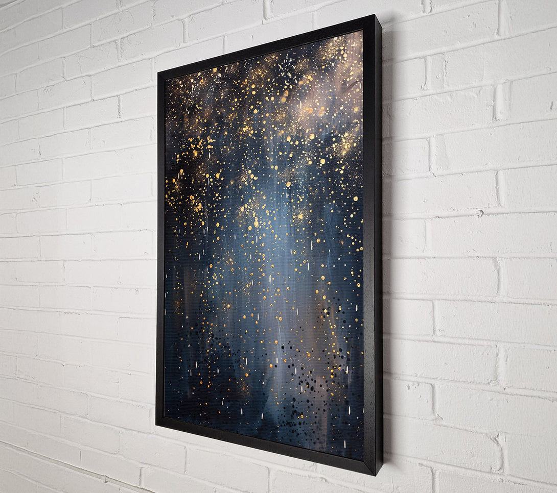 A Canvas Print of Golden Midnight Sky Canvas Print