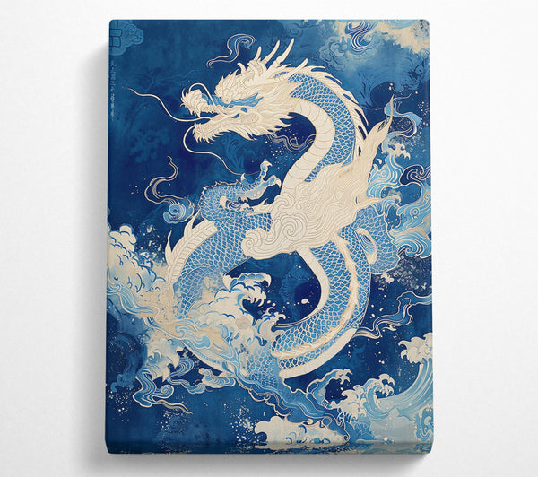  A Canvas Print of Azure Dragon Ascends Canvas Print