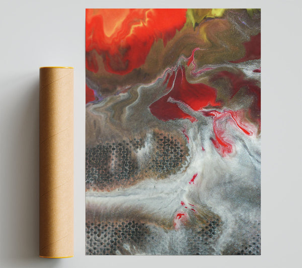 Crimson Swirl Abstract Giclee Print