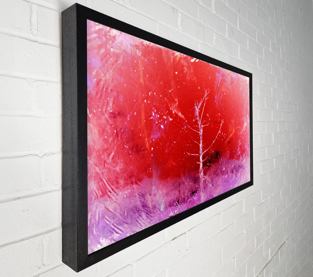  A Canvas Print of Crimson Tree Silhouette Canvas Art