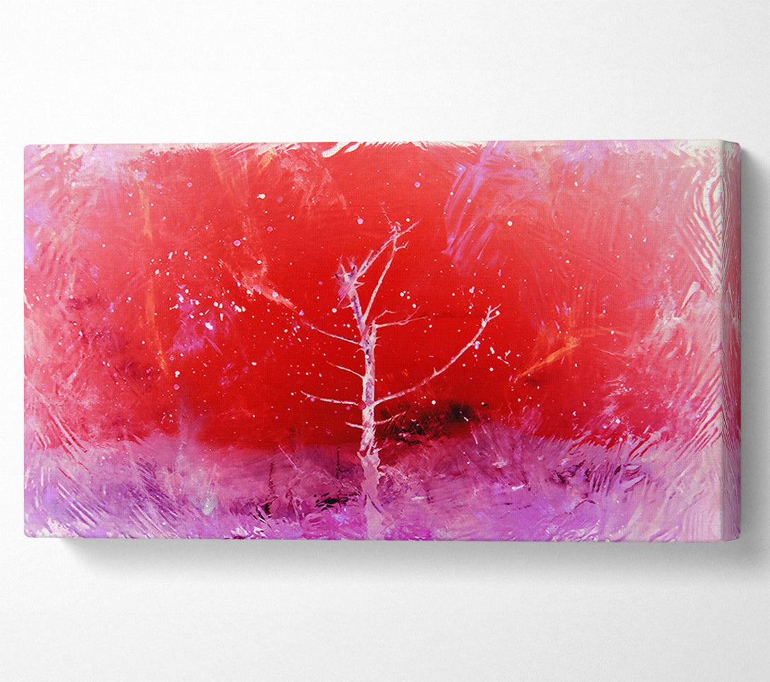  A Canvas Print of Crimson Tree Silhouette Canvas Art
