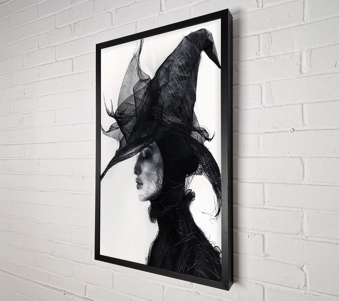  A Canvas Print of Black Veiled Beauty Canvas Wall Art