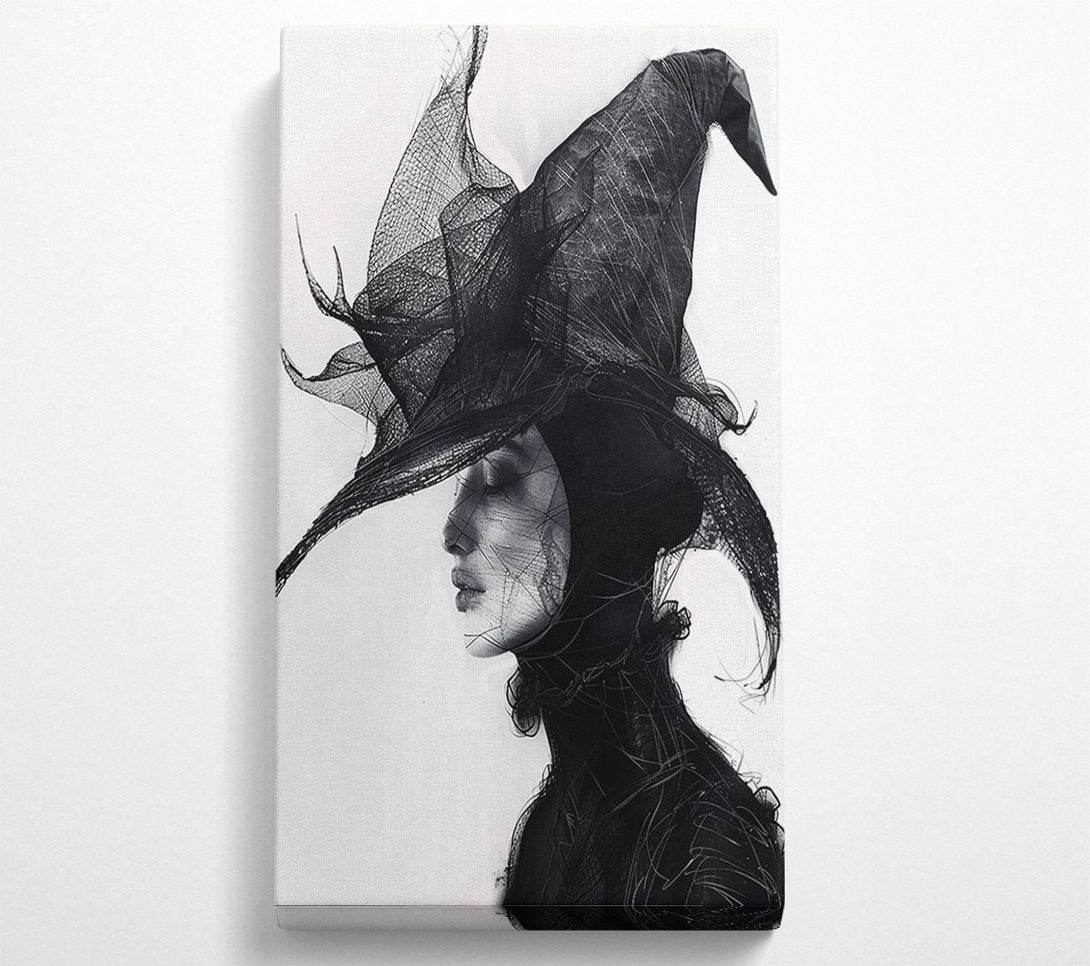  A Canvas Print of Black Veiled Beauty Canvas Wall Art