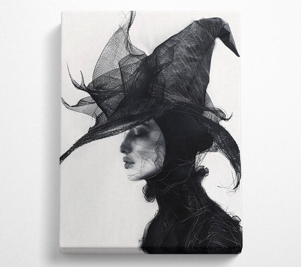  A Canvas Print of Black Veiled Beauty Canvas Wall Art