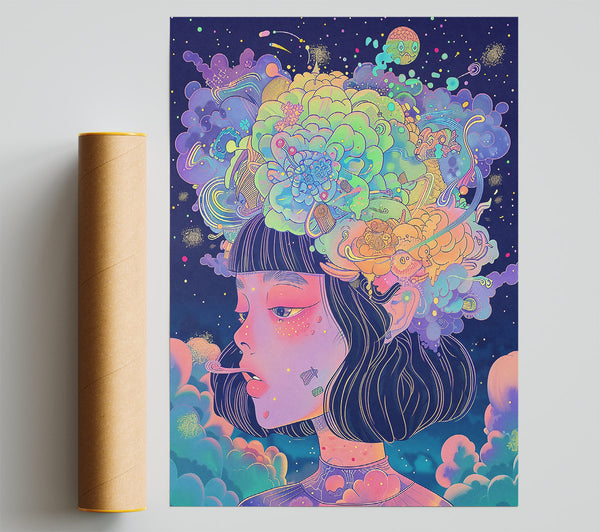 Purple Dreamscape Embrace Print
