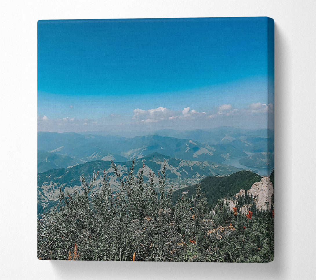  A Canvas Print of Blue Mountain Vista Canvas Wall Art