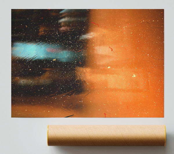 Golden Cosmic Dust Poster