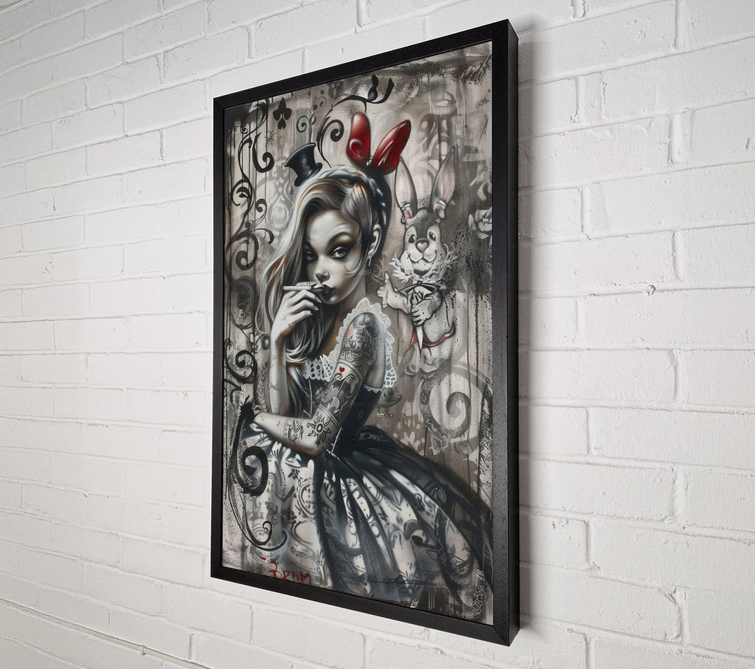  A Canvas Print of Alice In Wonderland Illustration Canvas Wall Art