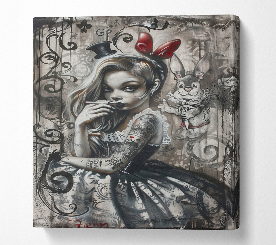  A Canvas Print of Alice In Wonderland Illustration Canvas Wall Art