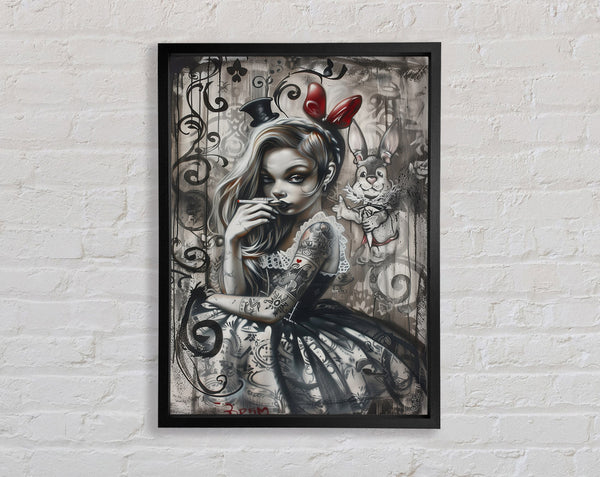 Alice In Wonderland Illustration Framed Print