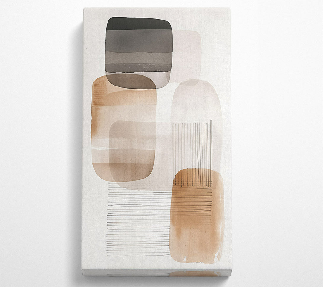  A Canvas Print of Tan And Grey Abstract Canvas Print