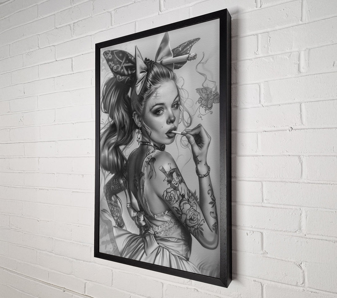  A Canvas Print of Alice In Wonderland Smoking Canvas Art