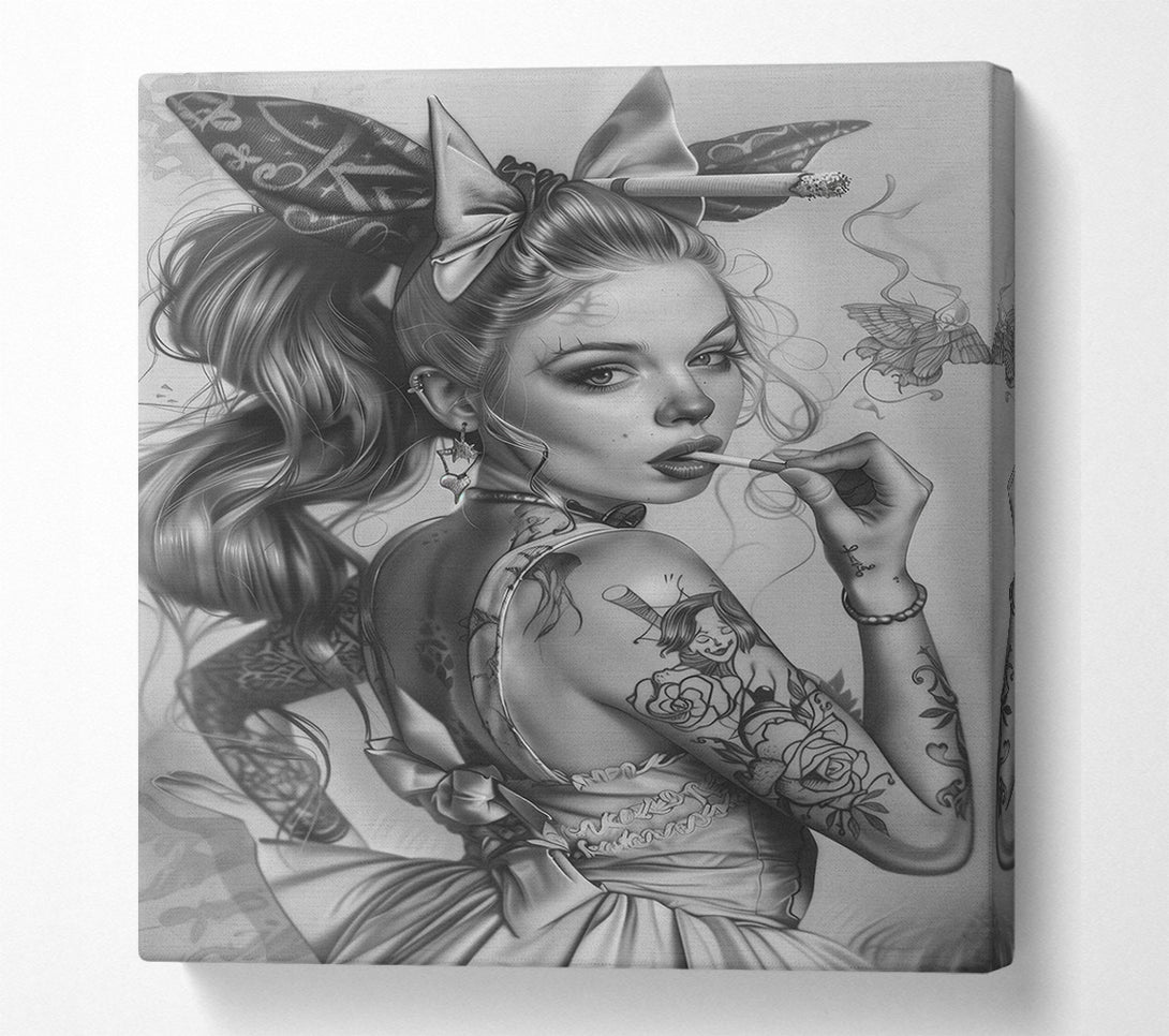  A Canvas Print of Alice In Wonderland Smoking Canvas Art
