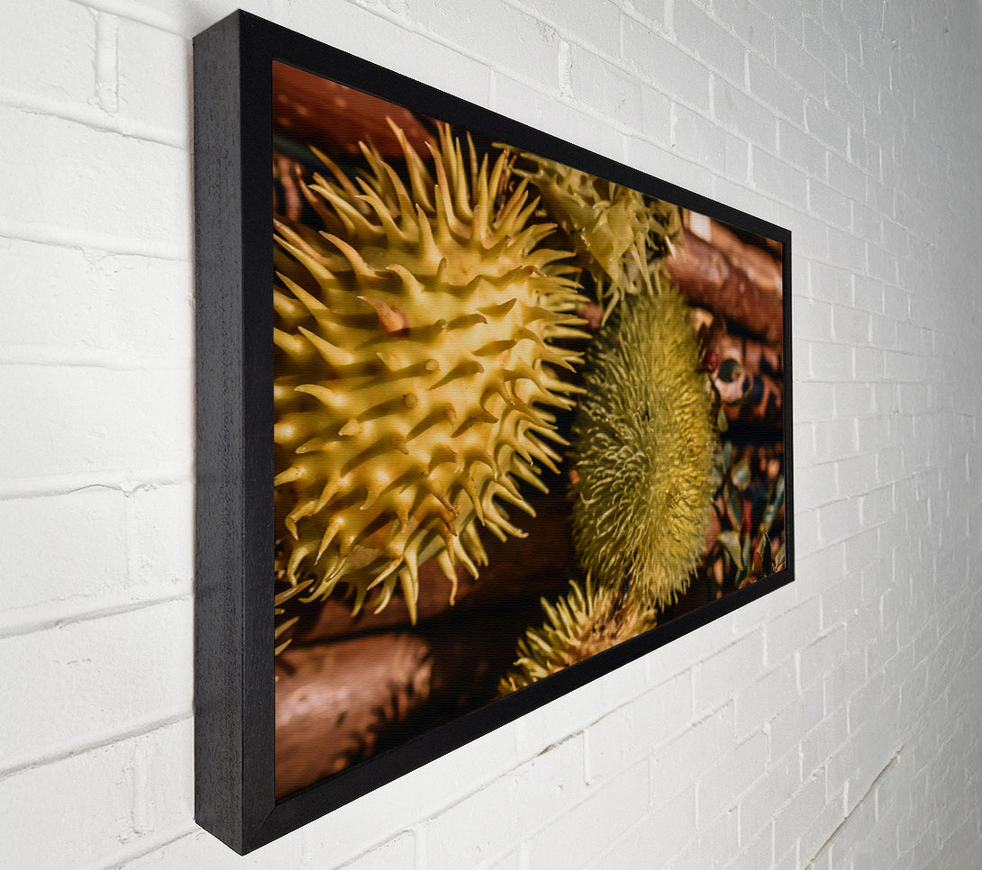  A Canvas Print of Golden Spiky Forms Canvas Print