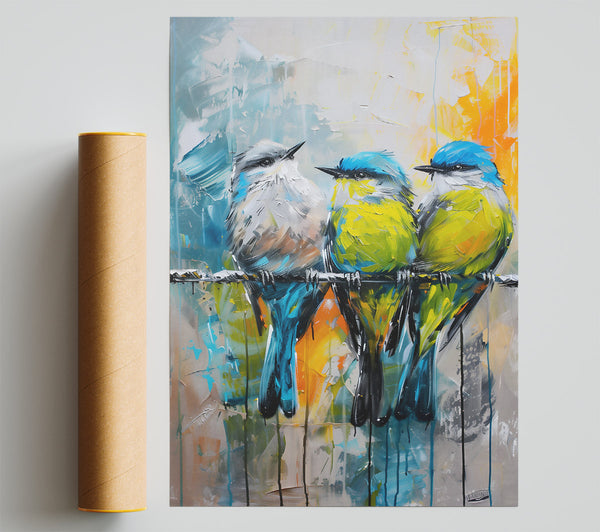 Blue Bird Symphony Print