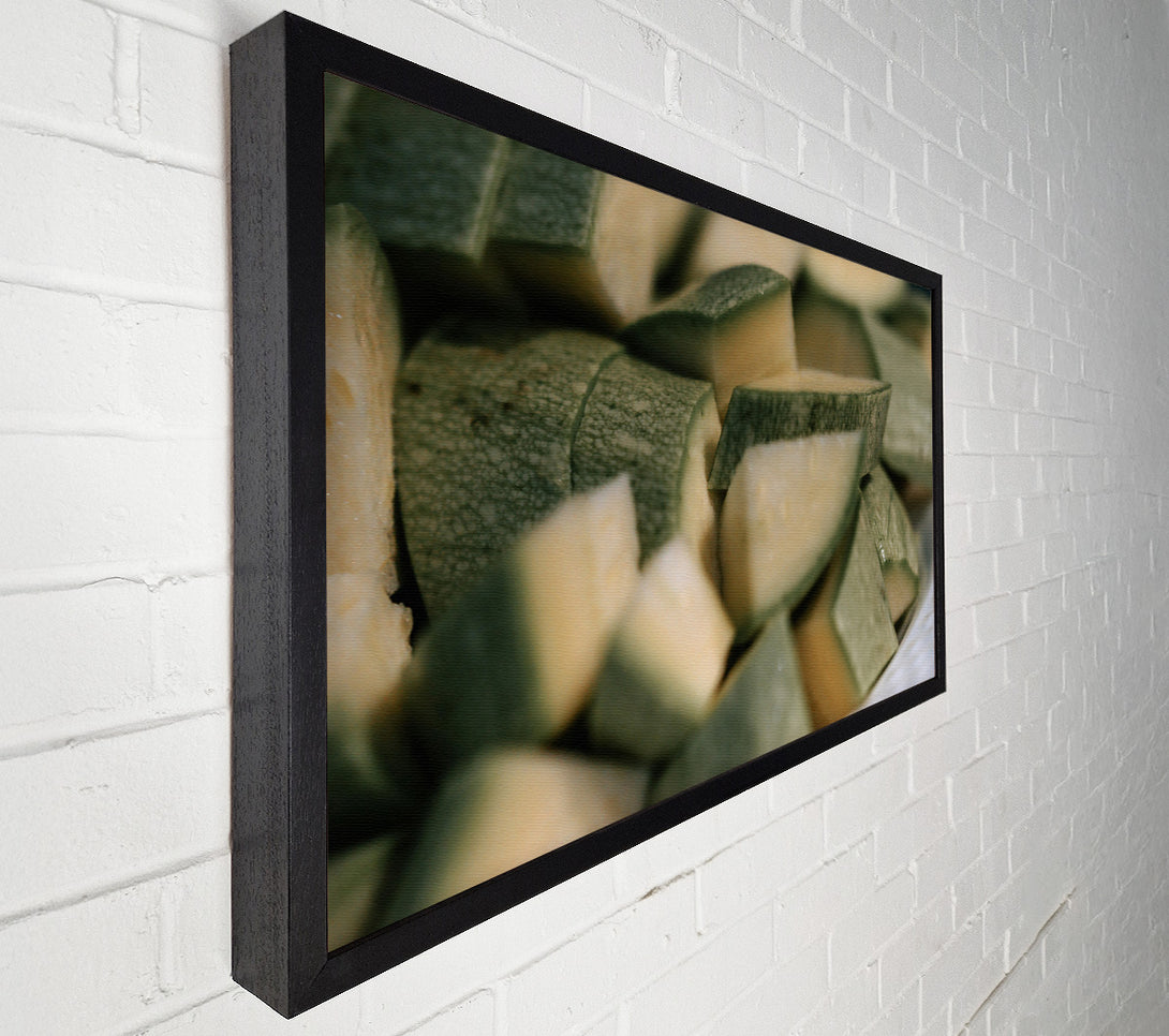  A Canvas Print of Green And White Slices Canvas Print