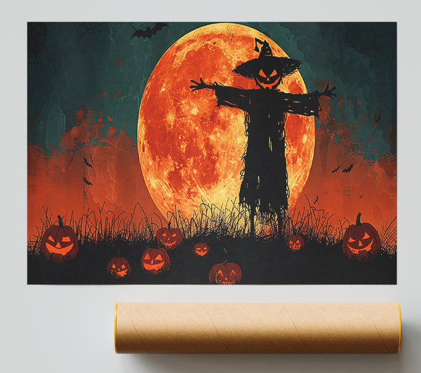 Crimson Scarecrow Moon Giclee Print