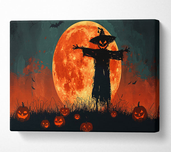  A Canvas Print of Crimson Scarecrow Moon Canvas Art