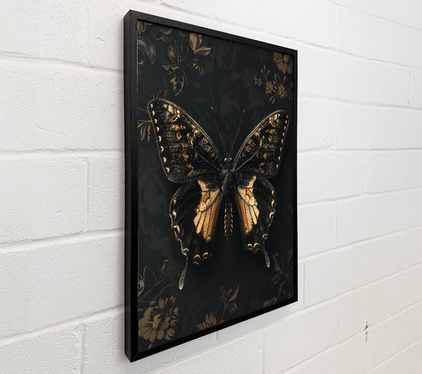Golden Black Butterfly