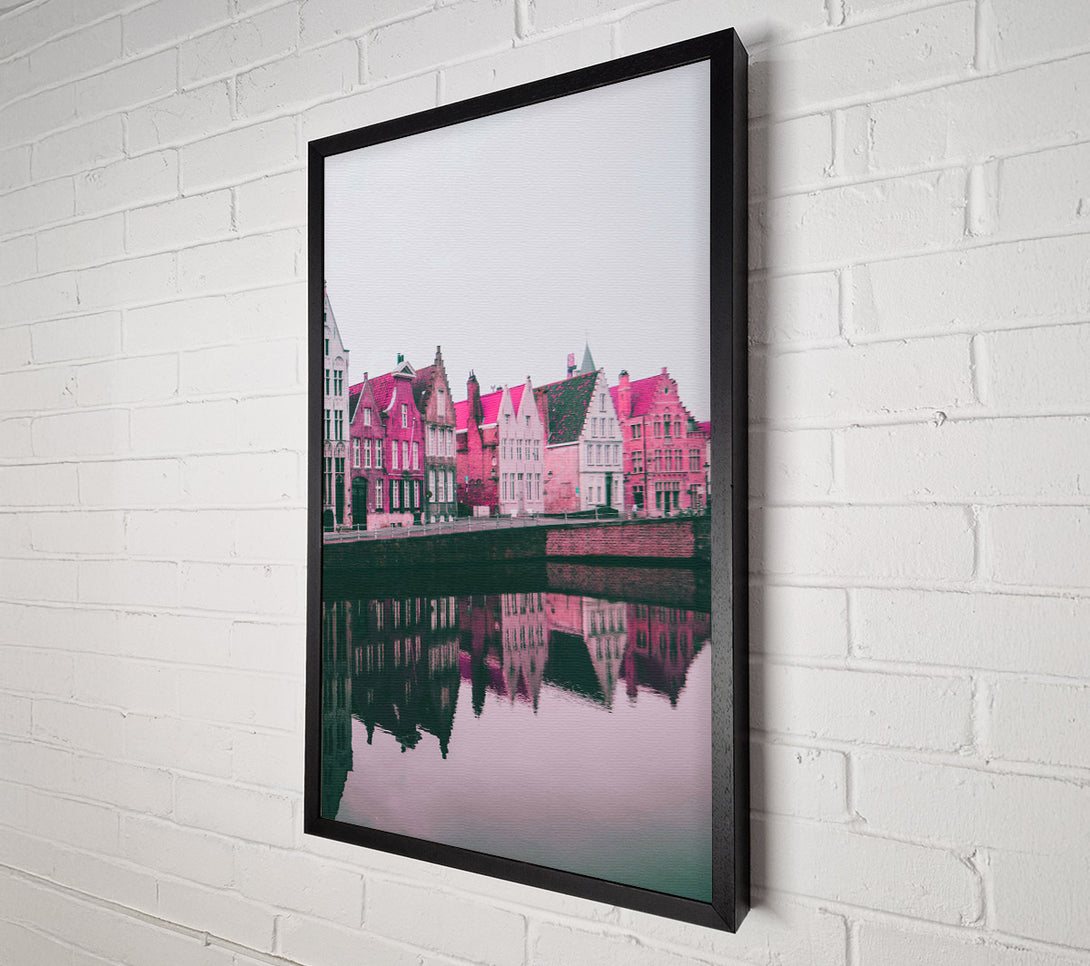  A Canvas Print of Amsterdam Canal Canvas Print
