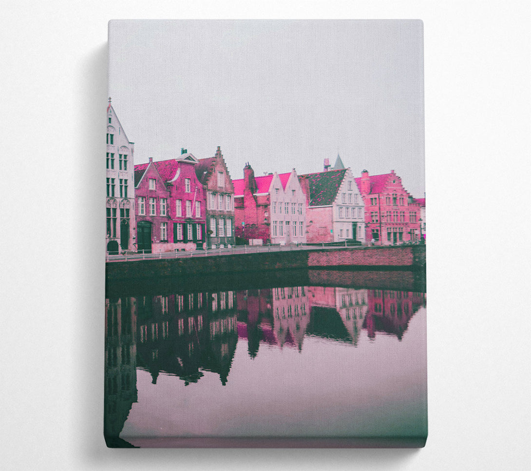  A Canvas Print of Amsterdam Canal Canvas Print