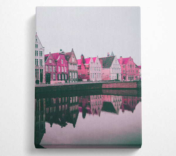  A Canvas Print of Amsterdam Canal Canvas Print
