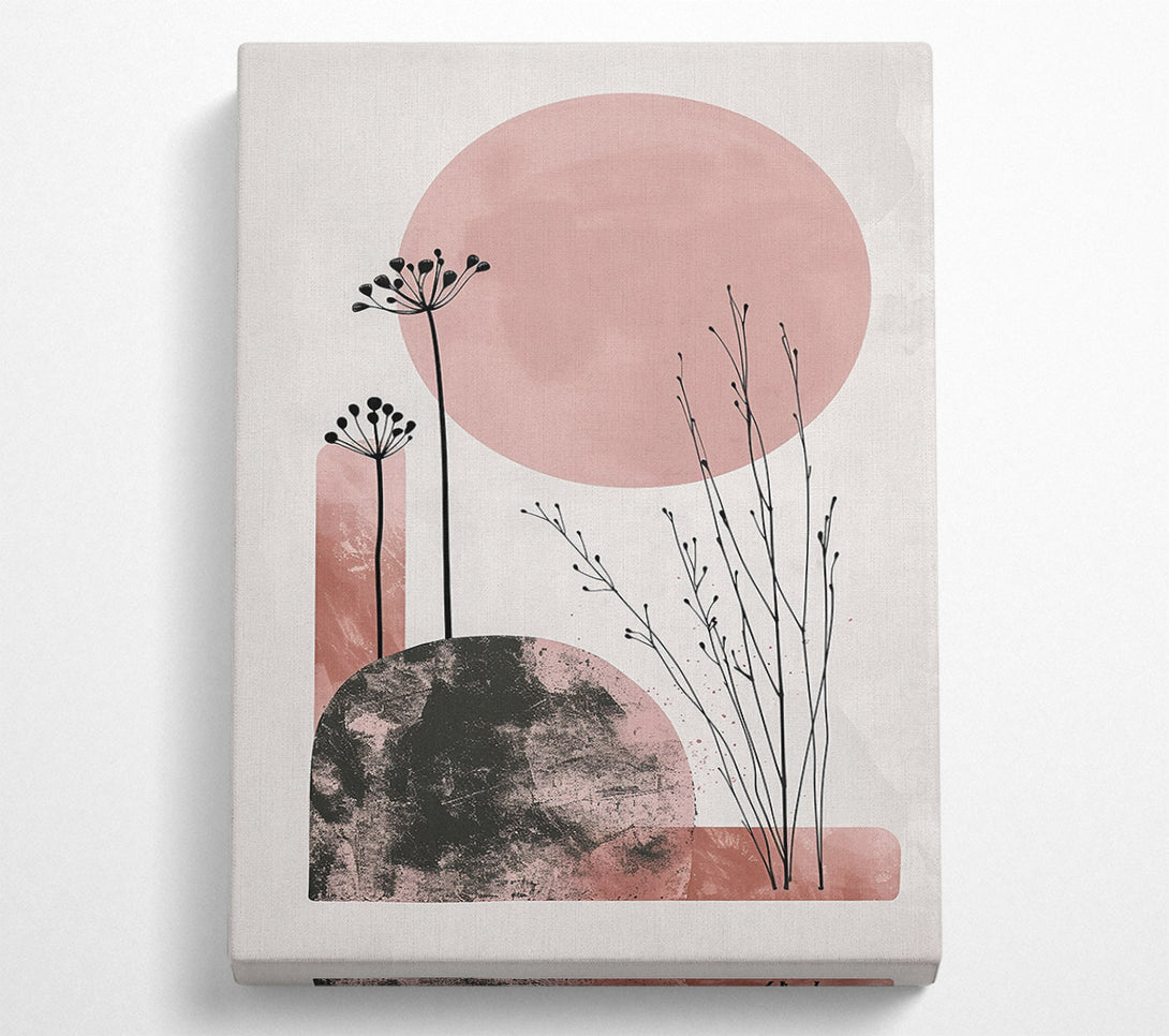  A Canvas Print of Dusty Rose Abstract Canvas Art