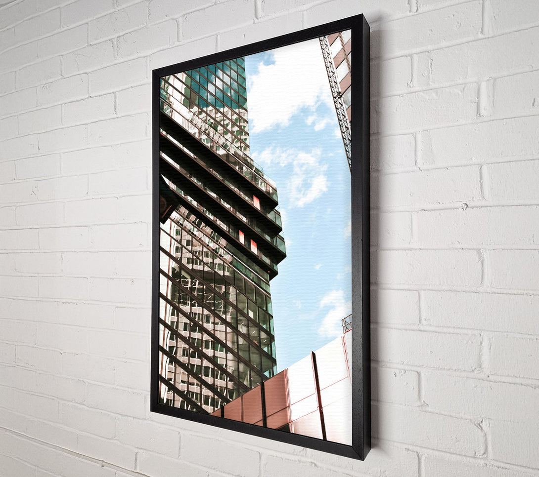  A Canvas Print of Steel And Sky Reflection Canvas Print