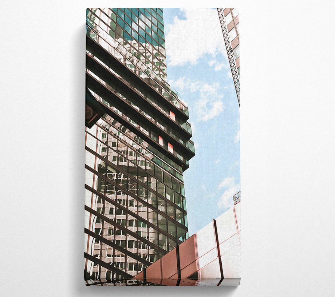 A Canvas Print of Steel And Sky Reflection Canvas Print