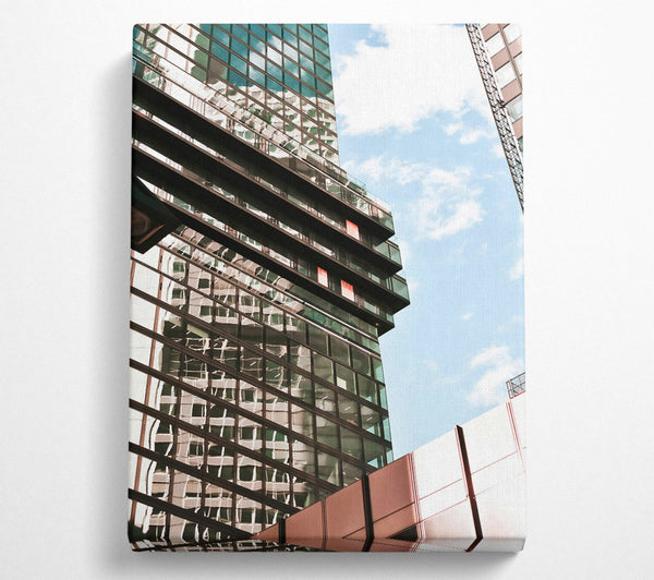  A Canvas Print of Steel And Sky Reflection Canvas Print