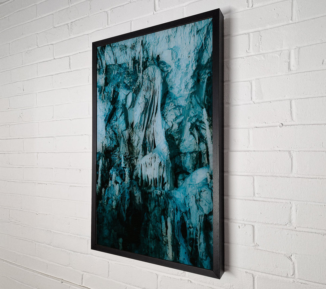  A Canvas Print of Teal Cave Formations Canvas Print