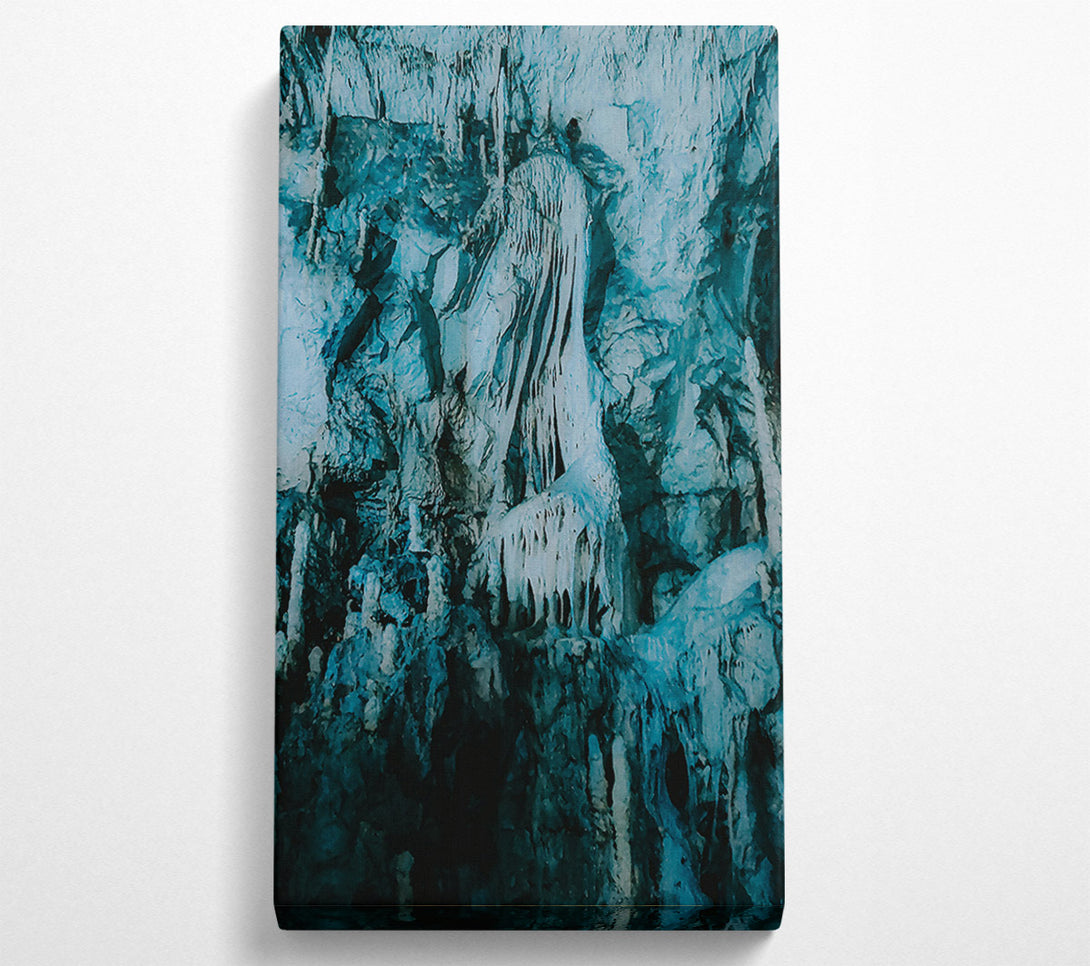  A Canvas Print of Teal Cave Formations Canvas Print