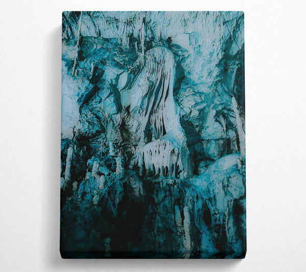  A Canvas Print of Teal Cave Formations Canvas Print