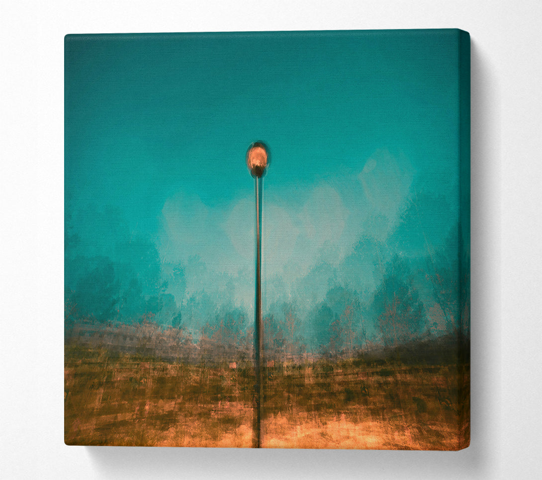  A Canvas Print of Teal Light Reflection Canvas Wall Art