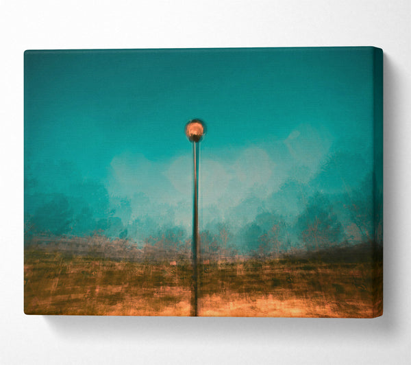  A Canvas Print of Teal Light Reflection Canvas Wall Art