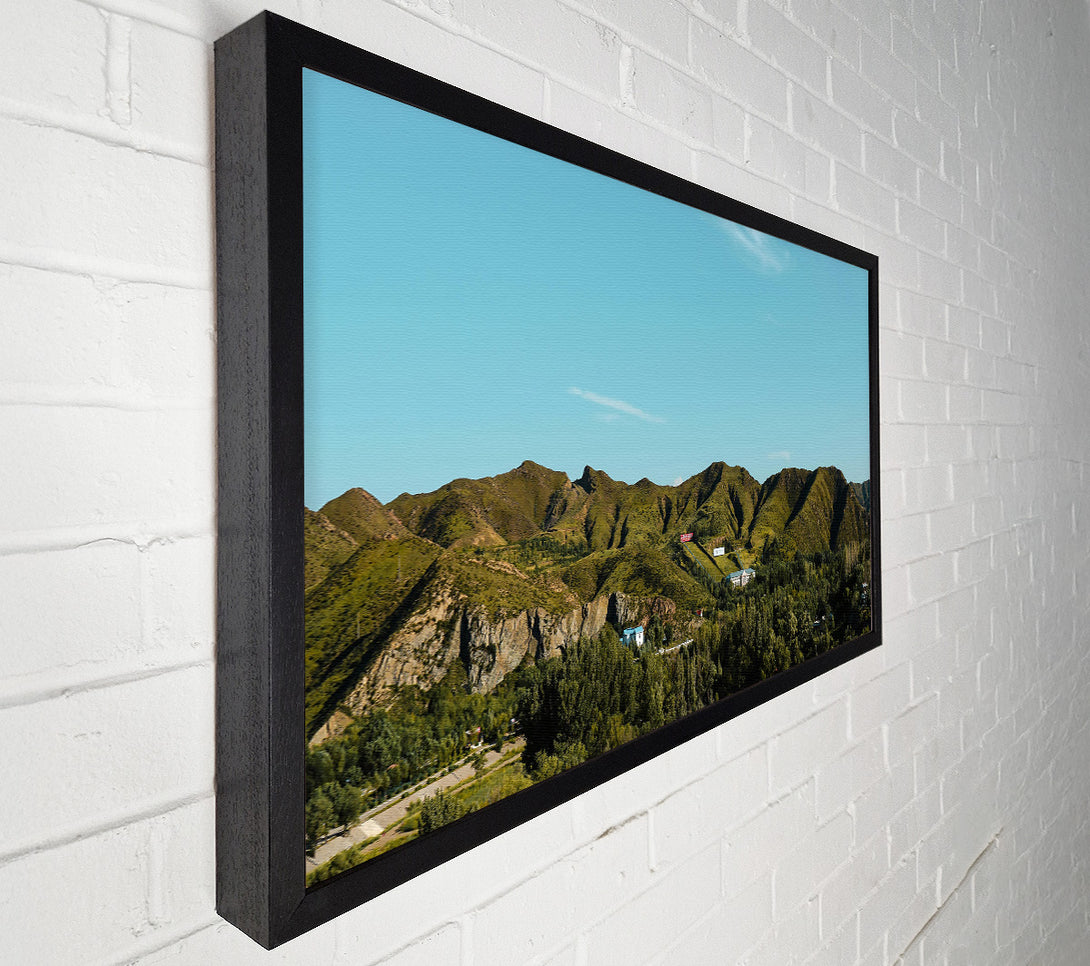  A Canvas Print of Azure Hillscape View Canvas Wall Art