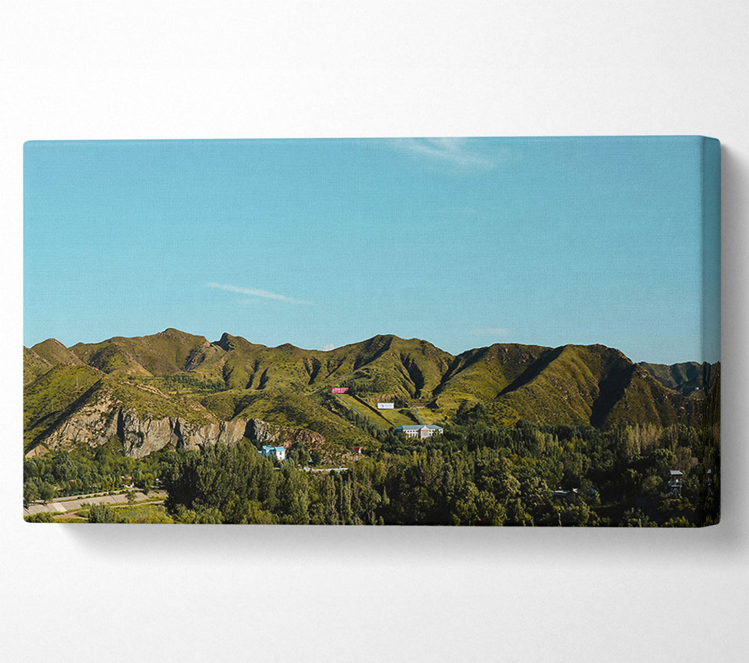  A Canvas Print of Azure Hillscape View Canvas Wall Art