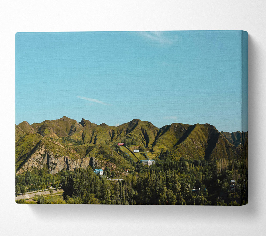  A Canvas Print of Azure Hillscape View Canvas Wall Art