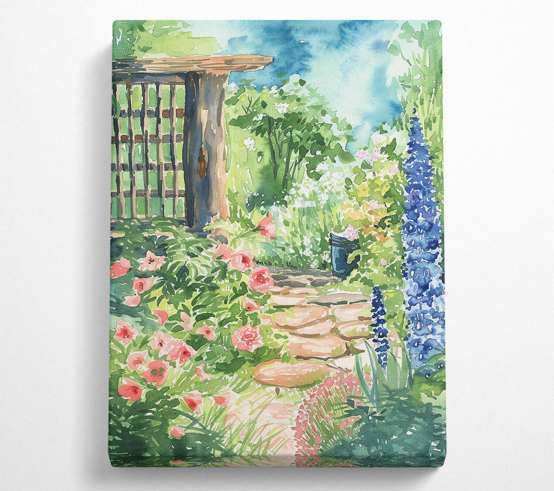  A Canvas Print of An English Garden Canvas Wall Art