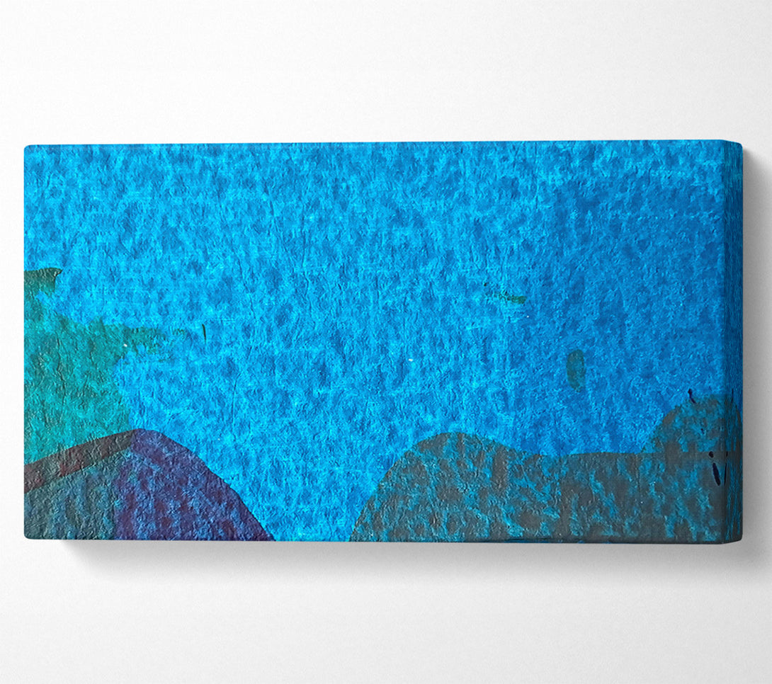  A Canvas Print of Azure Hues And Shadows Canvas Wall Art