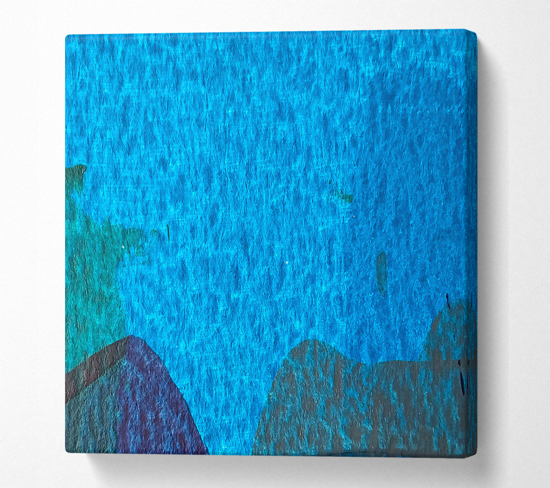  A Canvas Print of Azure Hues And Shadows Canvas Wall Art