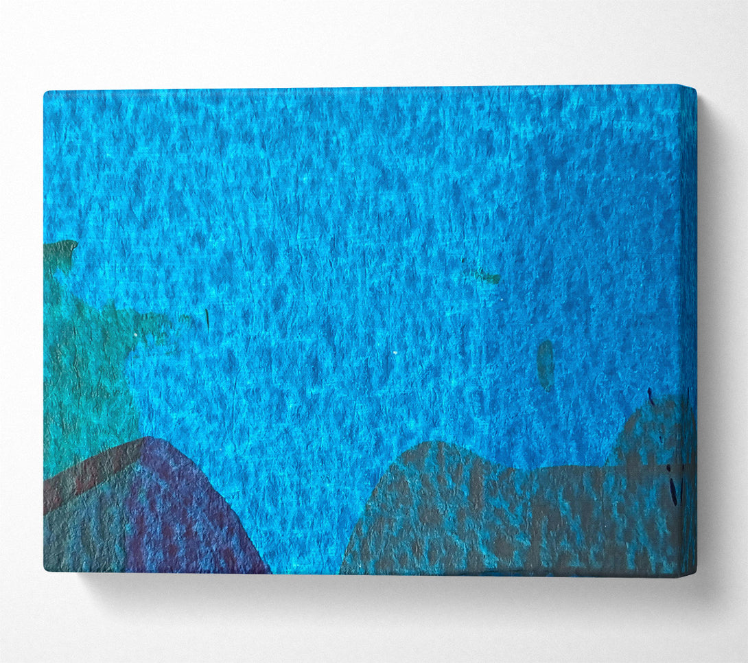  A Canvas Print of Azure Hues And Shadows Canvas Wall Art