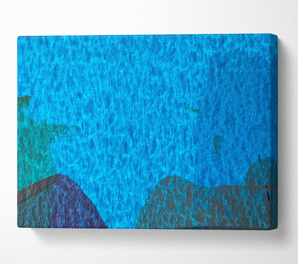  A Canvas Print of Azure Hues And Shadows Canvas Wall Art