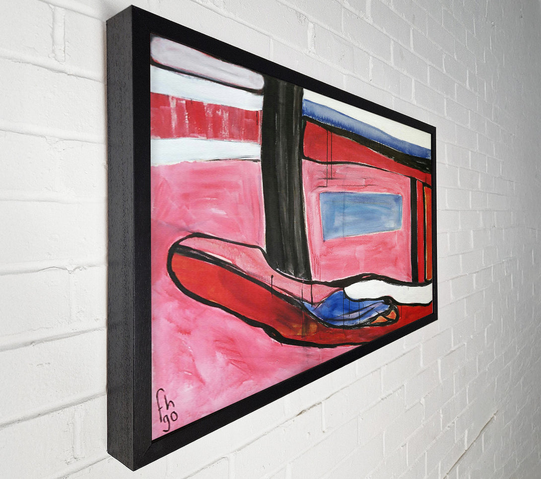  A Canvas Print of Pink And Blue Shapes Canvas Art